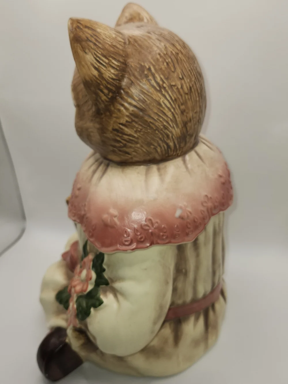 VTG 1980s Emily The Cat Ceramic Cookie Jar Glass Eyes Japan Mervyns Kitsch/EUC